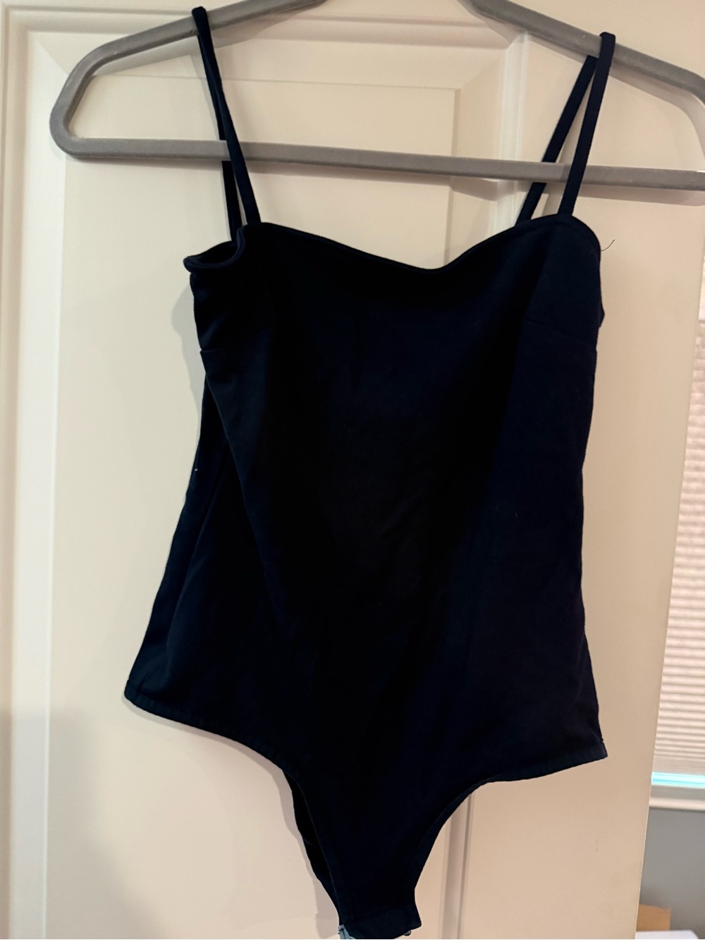 Free People Black Spaghetti Strap Bodysuit Navy
